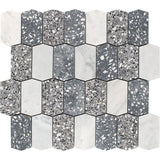 Rezzonico Terrazzo Bianco Carrara Mosaic Tile - TILE & MOSAIC DEPOT