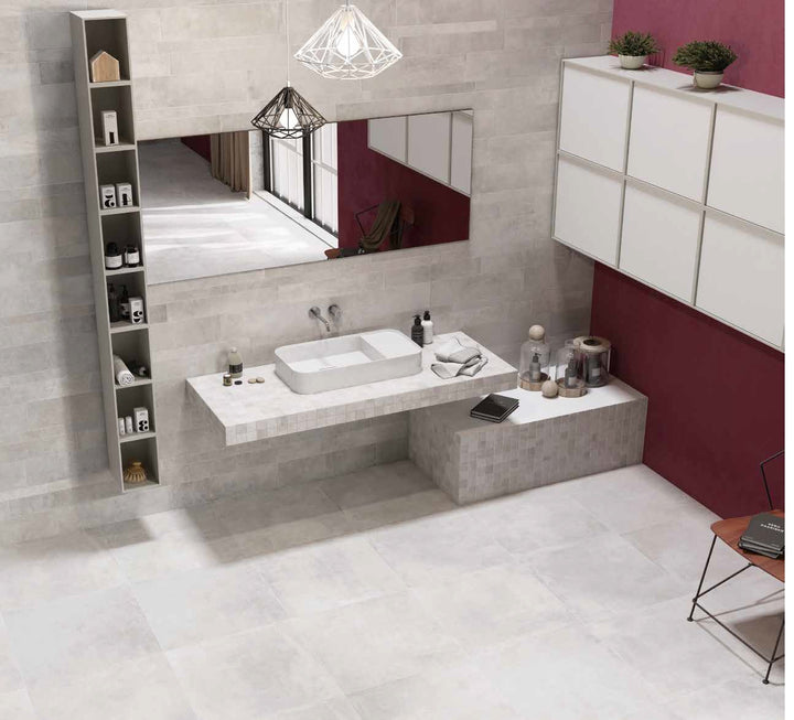 Volcano White 24x48 Italian Matte Porcelain Tile