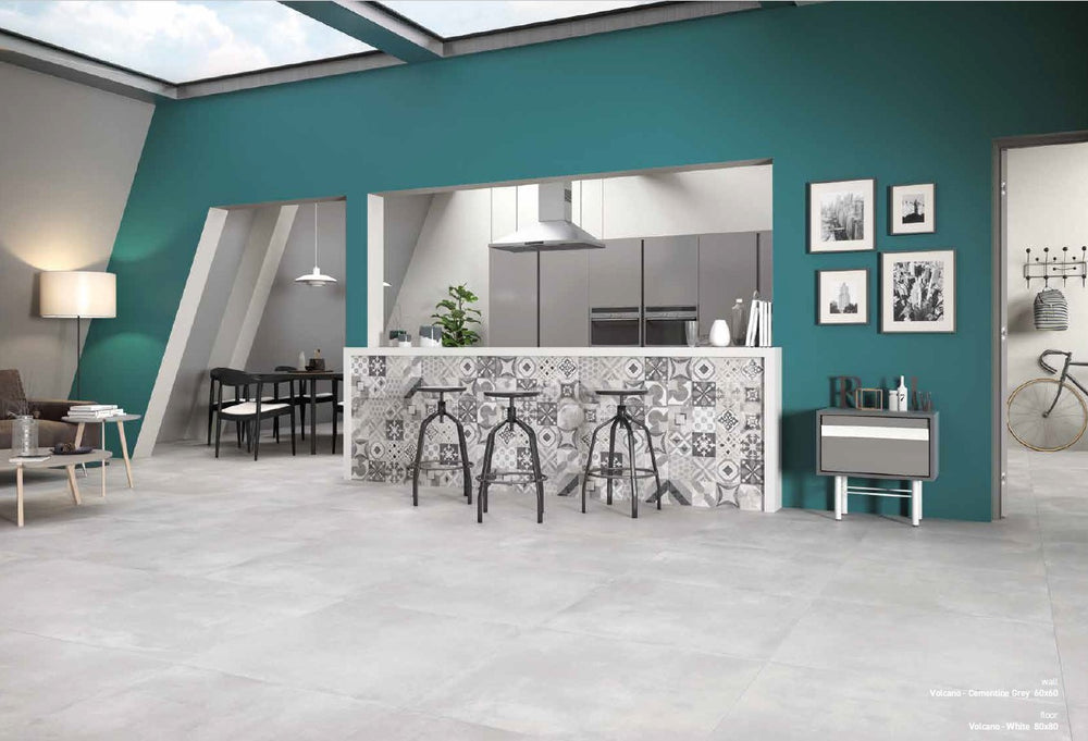 Volcano White 12x24 Italian Matte Porcelain Tile - TILE & MOSAIC DEPOT