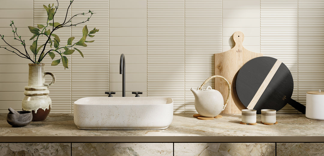 Volume Ivory 2 1/3 x 10 Italian Porcelain Tile
