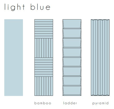 Volume Light Blue 2 1/3 x 10 Italian Porcelain Tile
