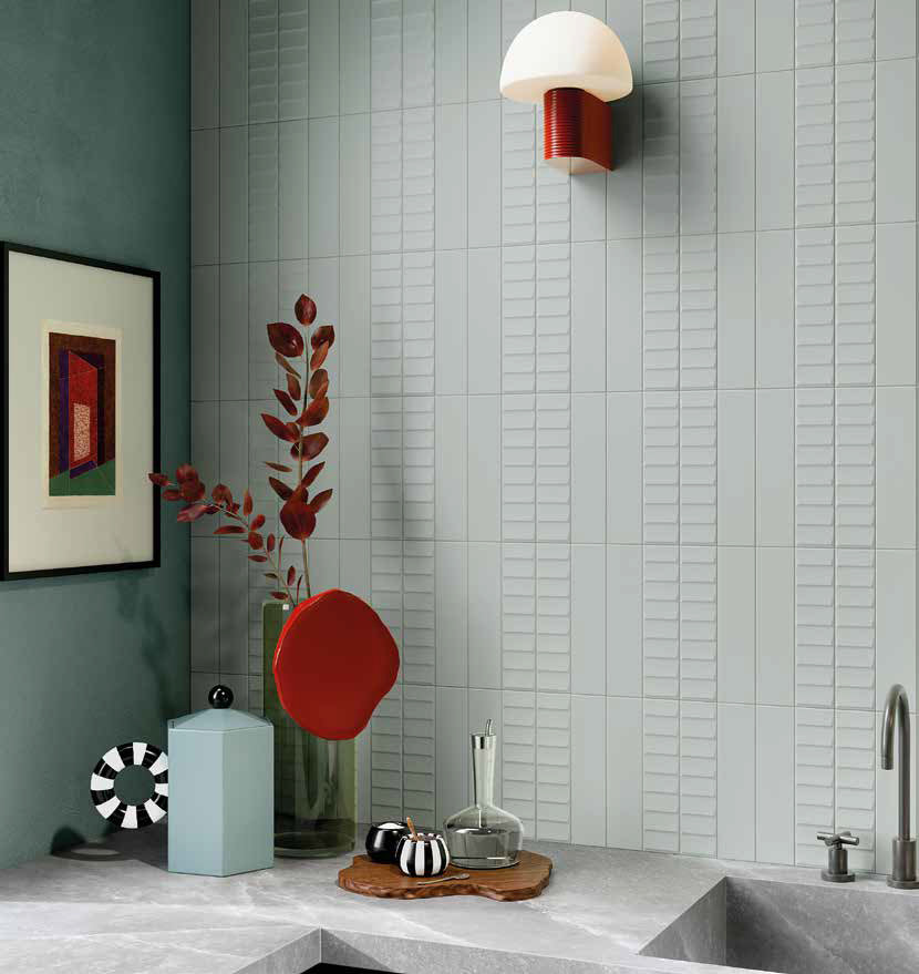 Volume Light Blue 2 1/3 x 10 Italian Porcelain Tile