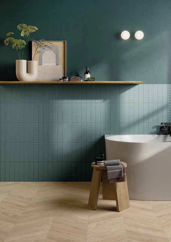 Volume Ocean Pyramid 2 1/3 x 10 Italian Porcelain Tile