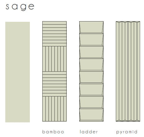 Volume Sage Pyramid 2 1/3 x 10 Italian Porcelain Tile