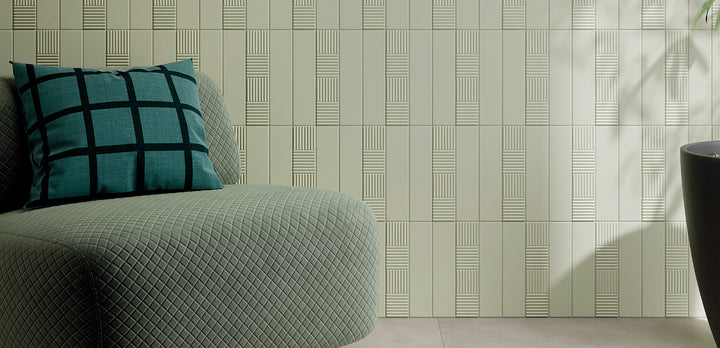 Volume Sage Pyramid 2 1/3 x 10 Italian Porcelain Tile