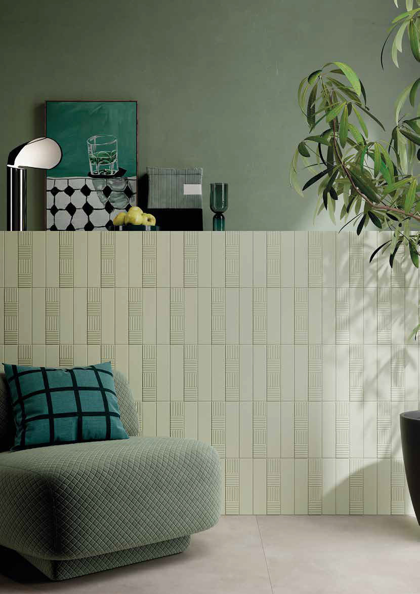 Volume Sage Pyramid 2 1/3 x 10 Italian Porcelain Tile