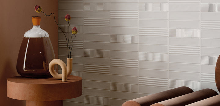 Volume White 2 1/3 x 10 Italian Porcelain Tile