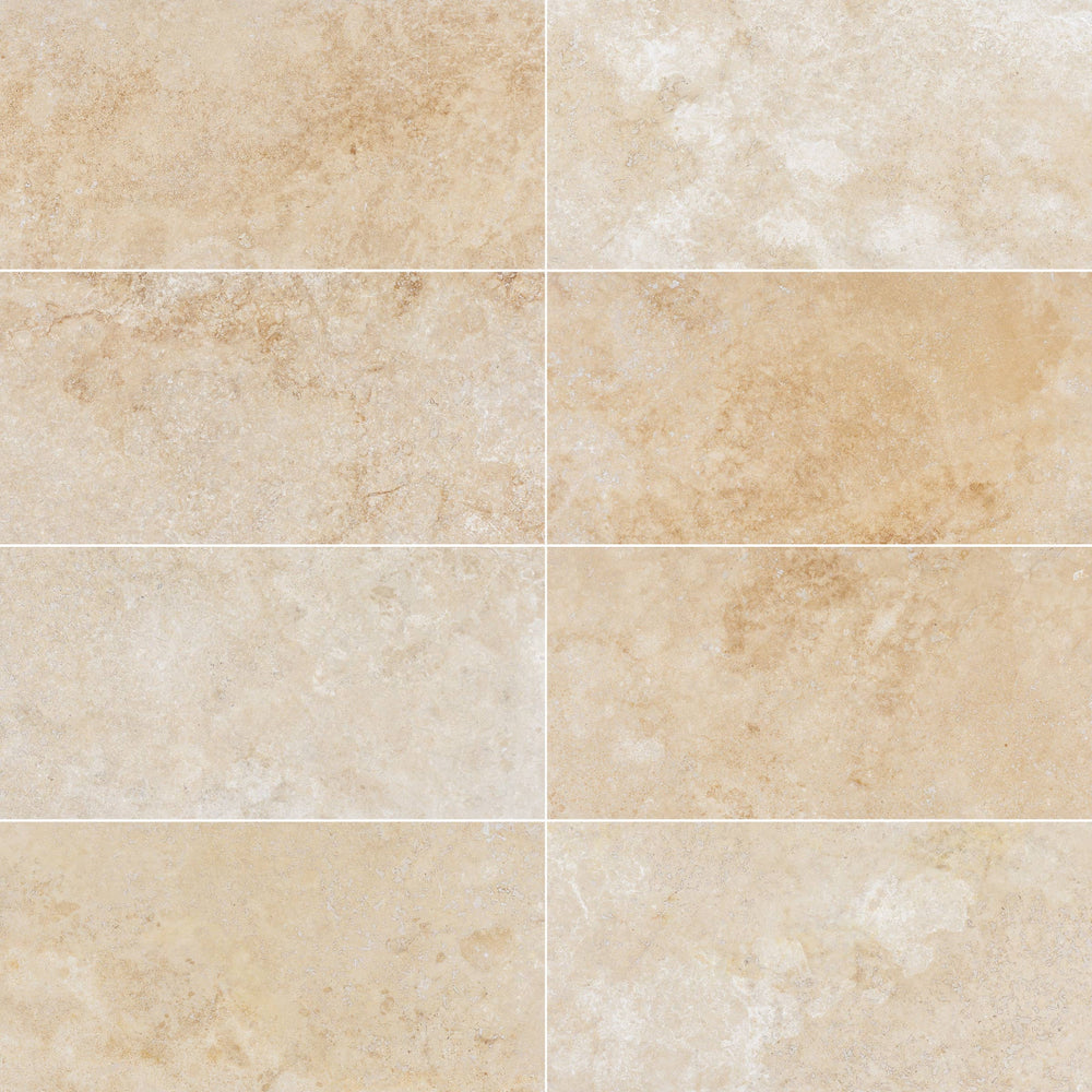 Walnut Travertine 12x24 Filled Honed Straight Edge Tile - TILE & MOSAIC DEPOT