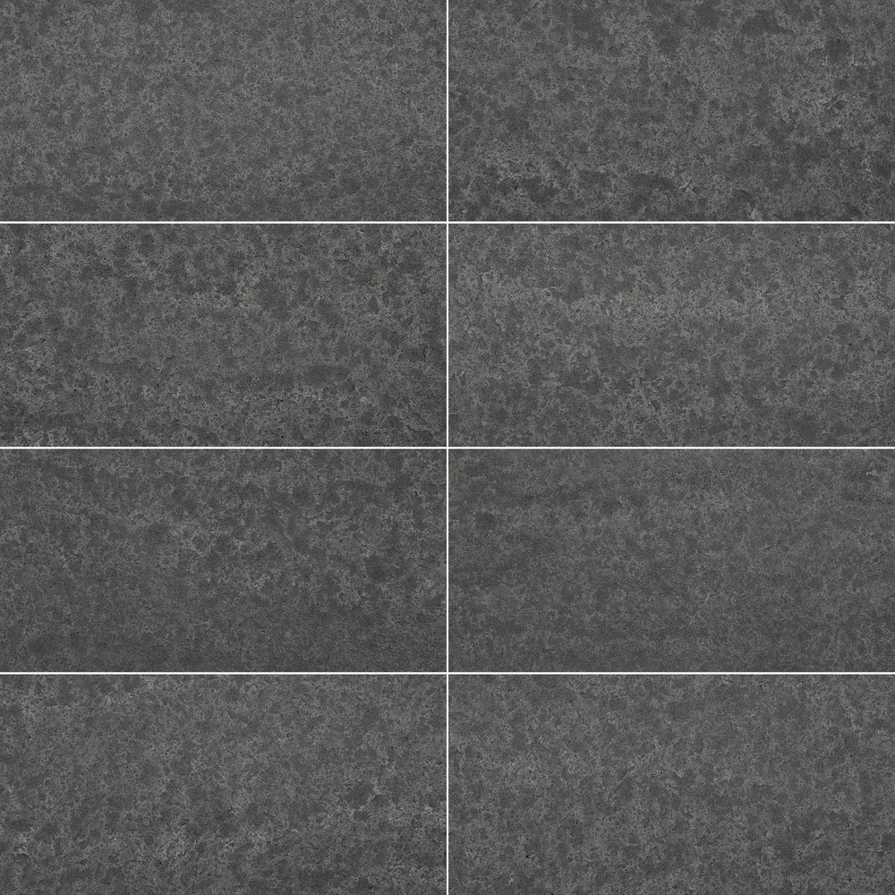 Basalt Black 12×24 Flamed/Brushed Tile - TILE & MOSAIC DEPOT