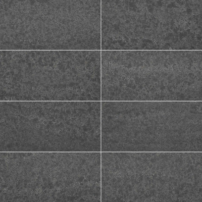Basalt Black 12×24 Flamed/Brushed Tile - TILE & MOSAIC DEPOT
