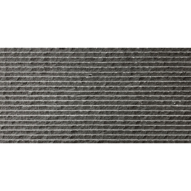 Basalt Grey 12×24 Pinstripe Textured Tile - TILE & MOSAIC DEPOT