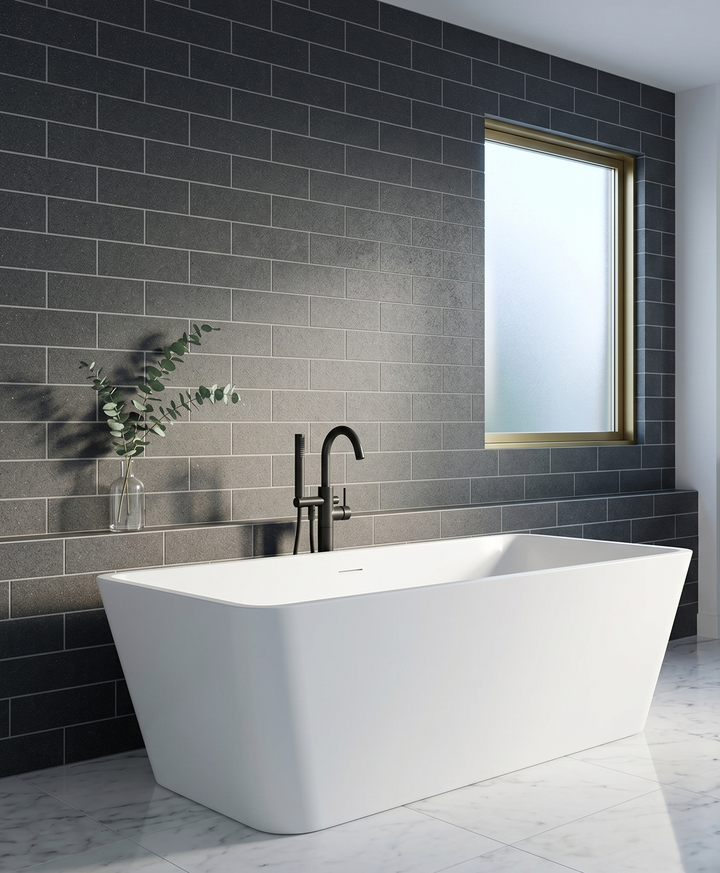 Basalt Black 4x12 Honed Tile