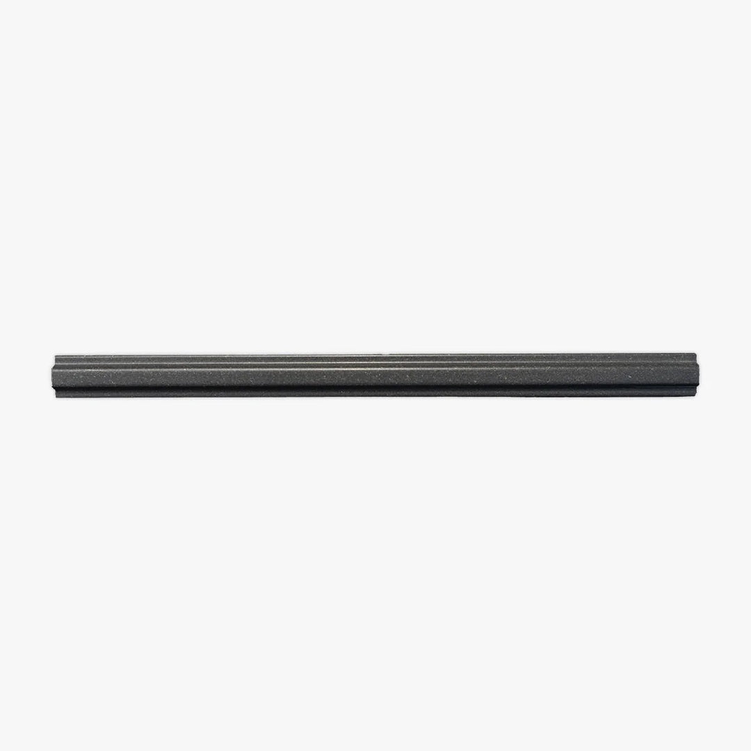Basalt Black 3/4x12 Honed Modern Pencil Liner - TILE & MOSAIC DEPOT