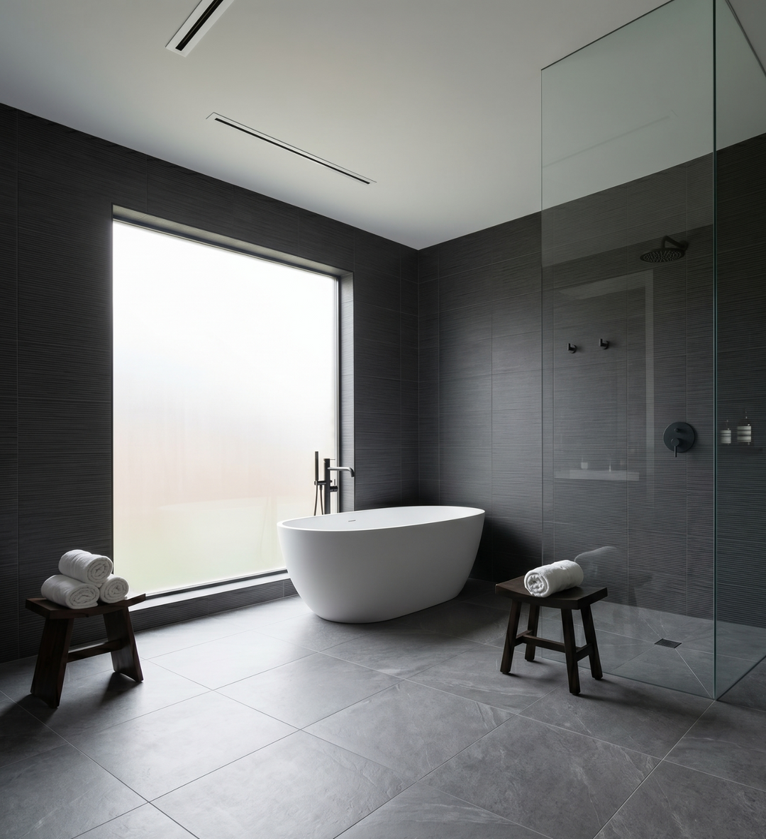 Basalt Grey 12x24 Downpour Tile