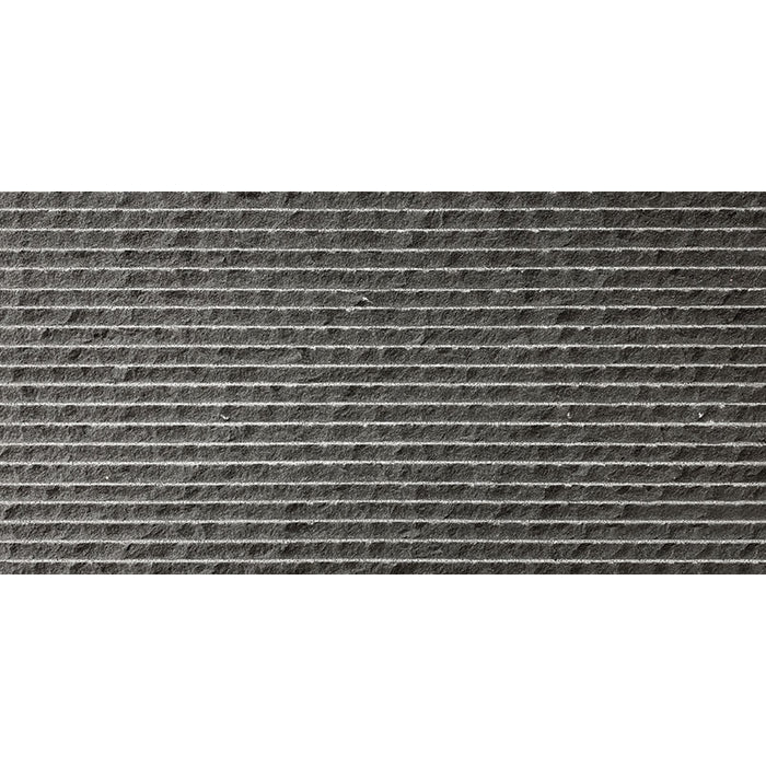 Basalt Grey 12×24 Pinstripe Textured Tile - TILE & MOSAIC DEPOT