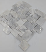 Bianco Caldo Mugla White Micro Mini Pattern Polished Mosaic Tile - TILE & MOSAIC DEPOT