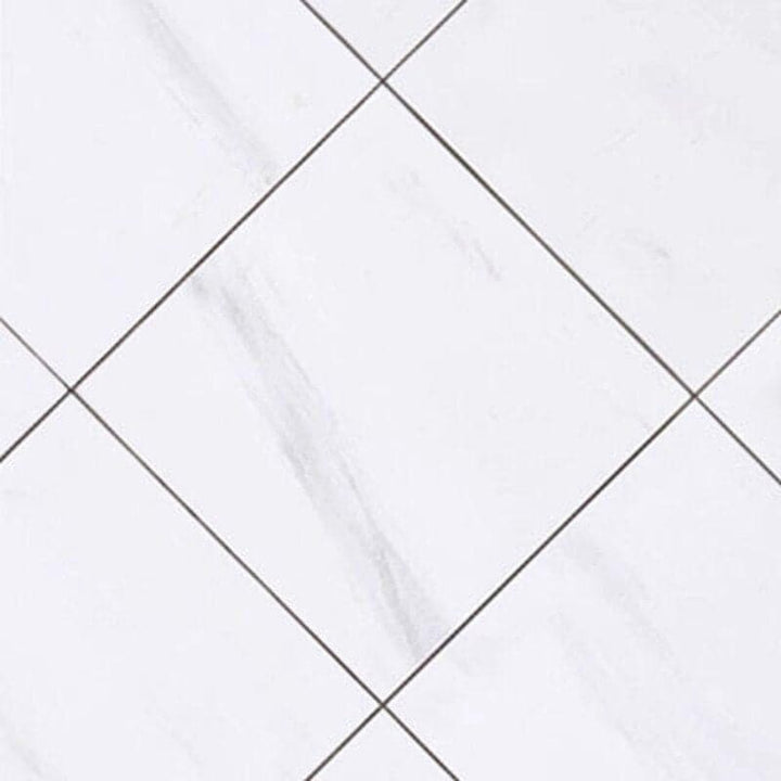 Bianco Dolomite marble 18x18 polished tile from TILE AND MOSAIC DEPOT, showcasing a smooth, natural stone surface with elegant veining.