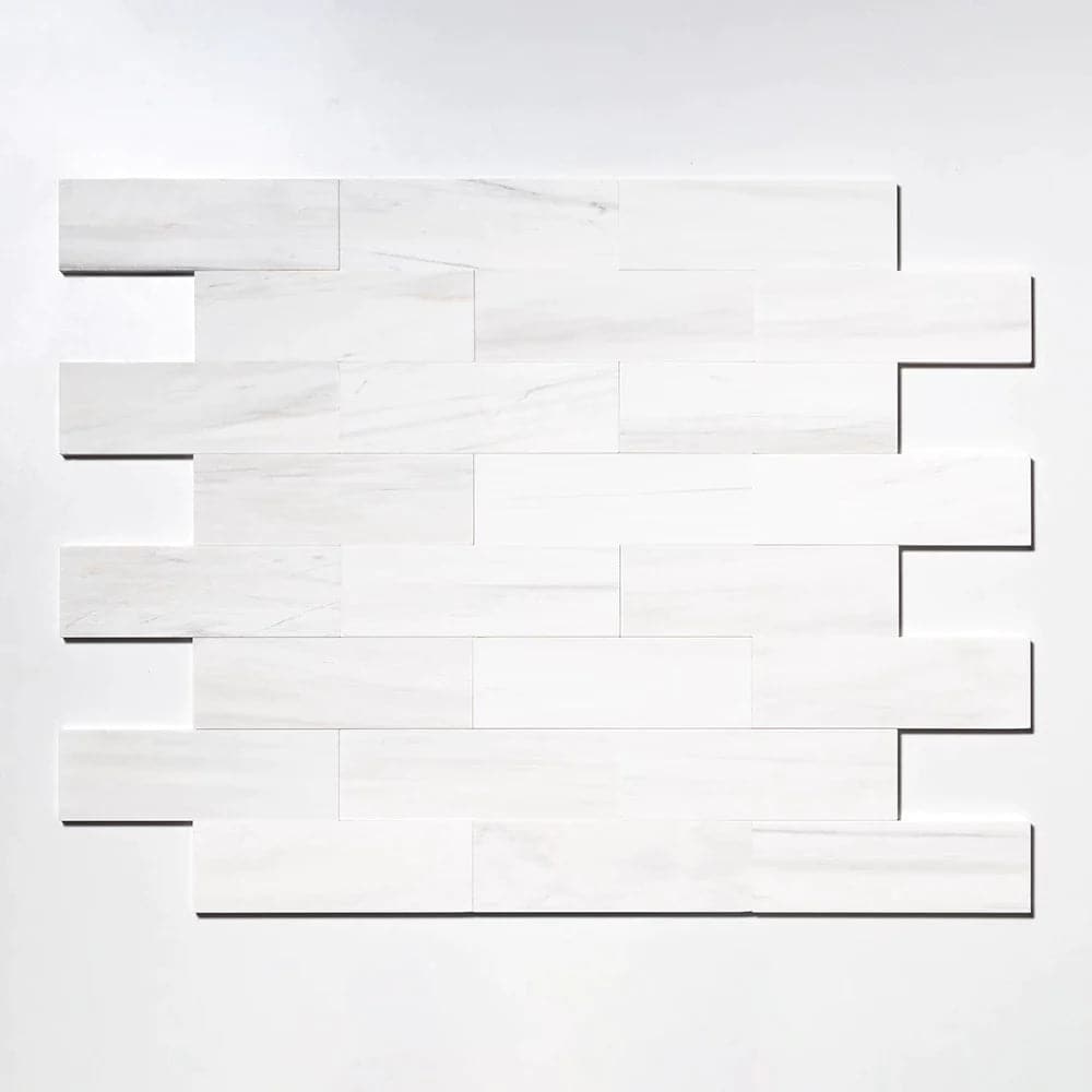 Bianco Dolomite Marble 4x12 Honed Tile - TILE & MOSAIC DEPOT