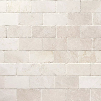 Botticino Beige Marble 3x6 Tumbled Tile - TILE & MOSAIC DEPOT