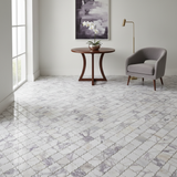 Calacatta Viola arabesque mosaic floor