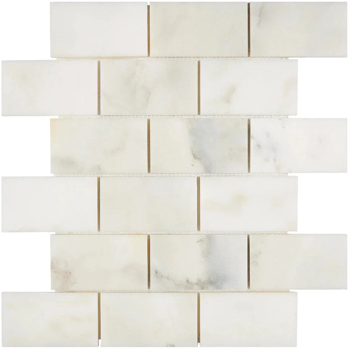 Calacatta Oliva Marble 2x4 Honed Mosaic Tile - TILE & MOSAIC DEPOT