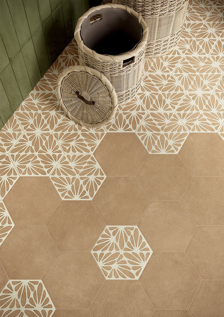 Cesello Chamotte Terracreta 8.5x10 Hexagon Porcelain Tile - TILE & MOSAIC DEPOT