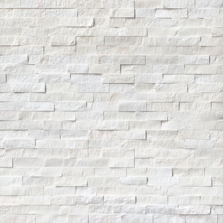 Cosmic White 6x24 Stacked Stone Ledger Panel - TILE & MOSAIC DEPOT