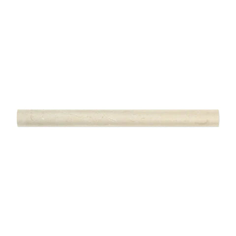 Crema Marfil marble 1x12 honed quarter round trim for moldings and trims, showcasing smooth, warm beige marble with subtle veining.
