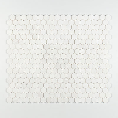 Bianco Dolomite Marble 1x1 Hexagon Honed Mosaic Tile - TILE & MOSAIC DEPOT