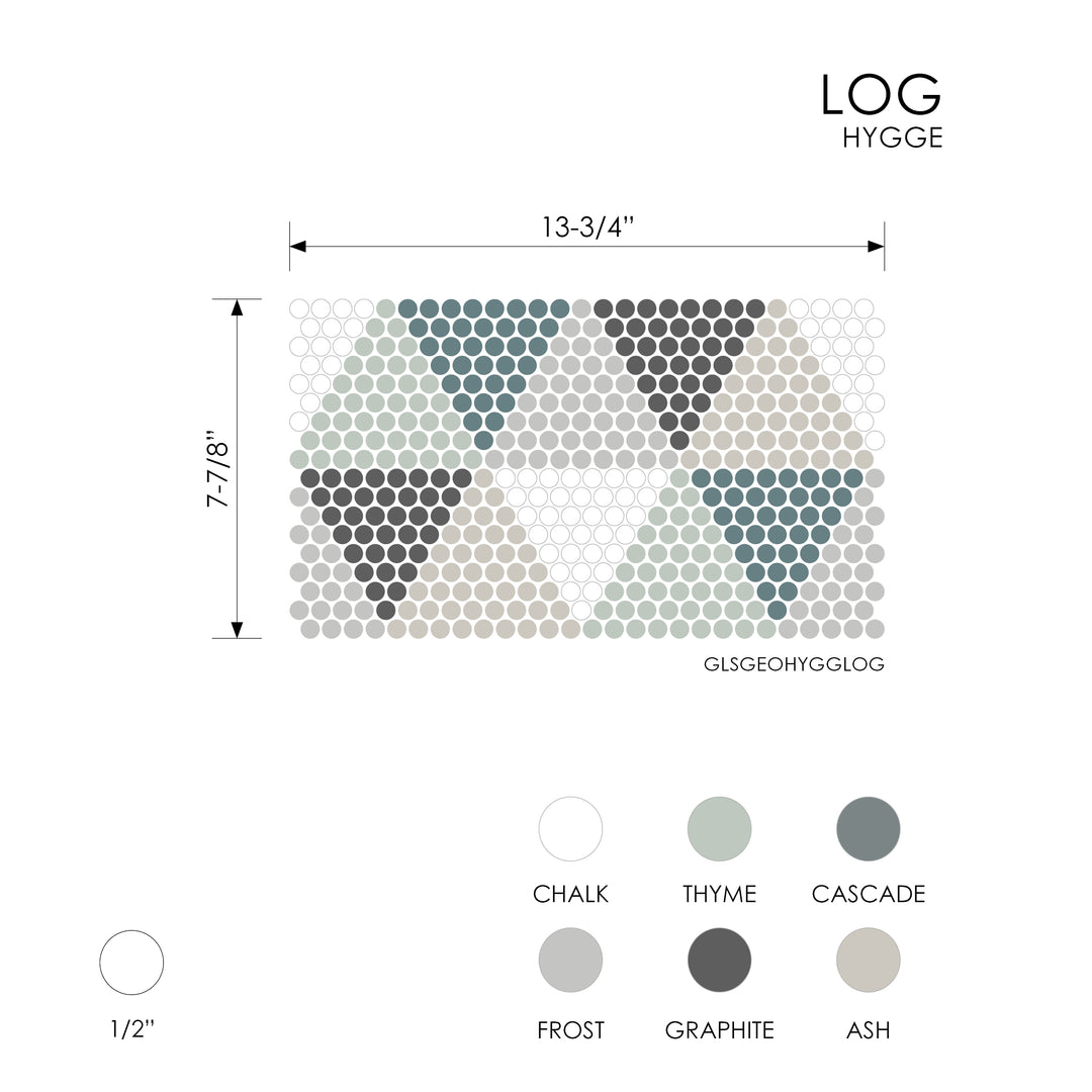 Geometro Hygge Log Recycled Glass Mosaic Tile - TILE & MOSAIC DEPOT