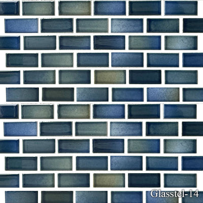 Glasstel Bermuda 1 x 2 Pool Tile Series - TILE & MOSAIC DEPOT