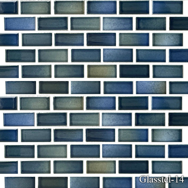 Glasstel Bermuda 1 x 2 Pool Tile Series - TILE & MOSAIC DEPOT