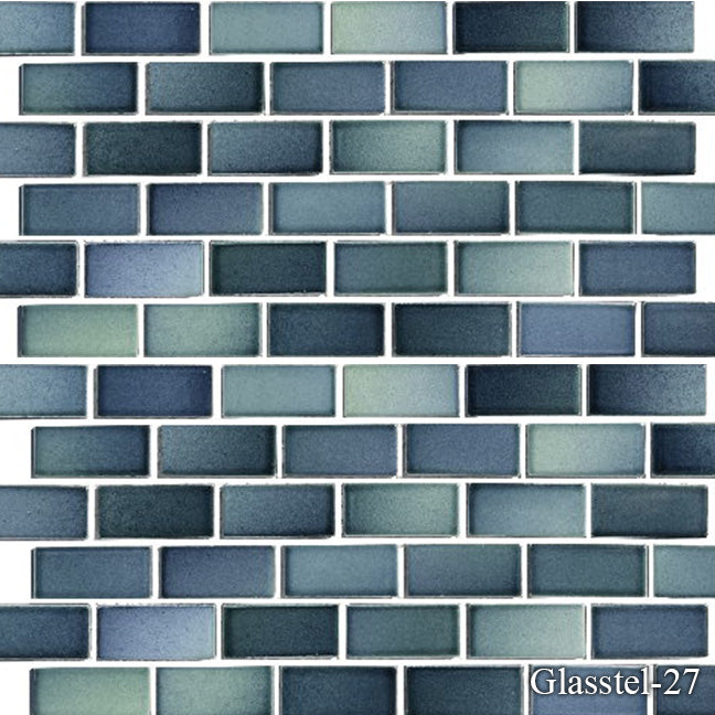 Glasstel North Sea 1 x 2 Pool Tile Series - TILE & MOSAIC DEPOT