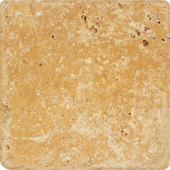 Gold Travertine 12x12 Tumbled Tile - TILE & MOSAIC DEPOT