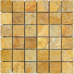 Gold Travertine 2x2 Honed Mosaic Tile (Clearance) - TILE & MOSAIC DEPOT