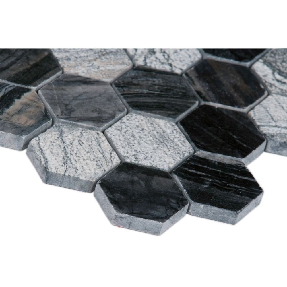 Henley Multi Finish Hexagon Mosaic Tile | TILE & MOSAIC DEPOT