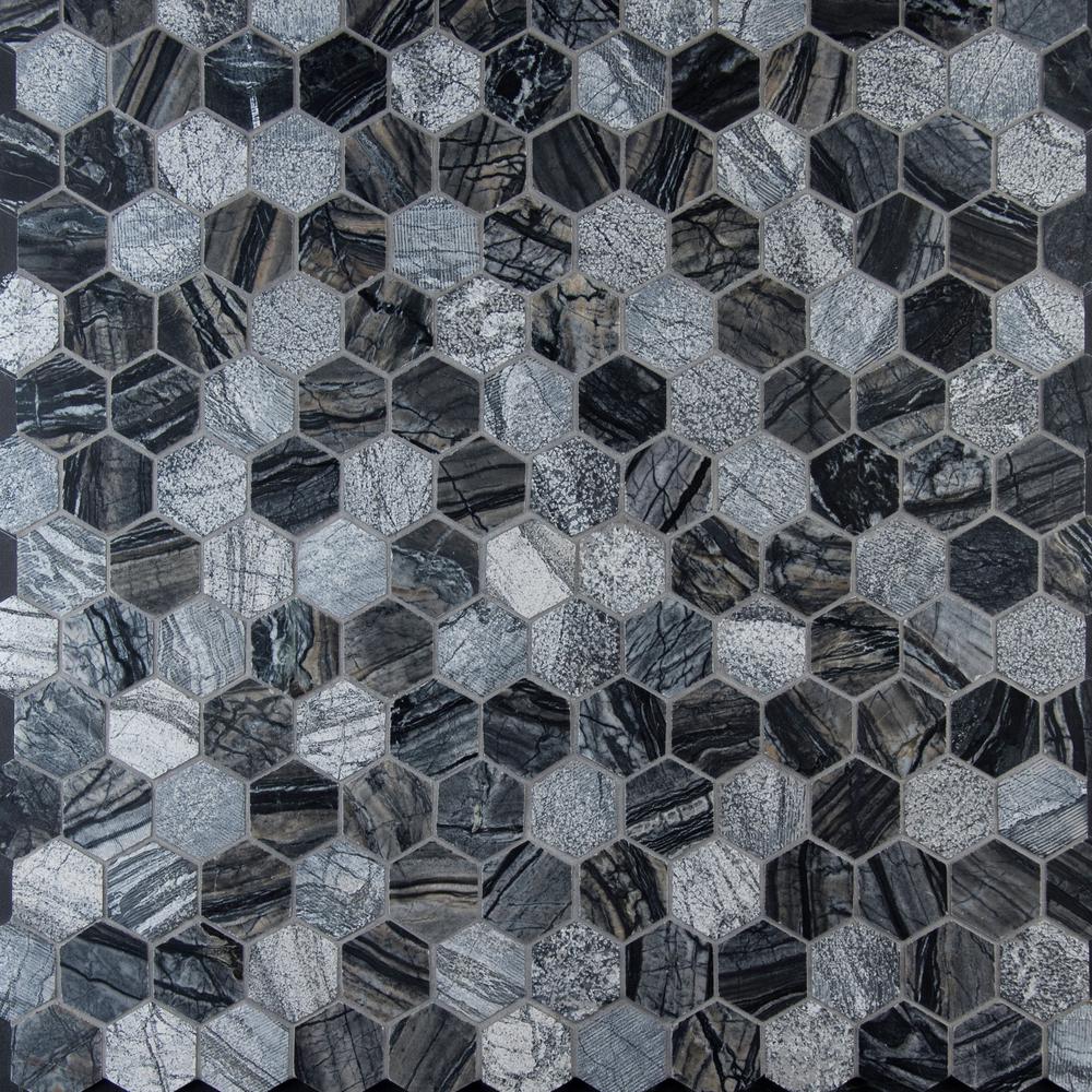 Henley Multi Finish Hexagon Mosaic Tile | TILE & MOSAIC DEPOT