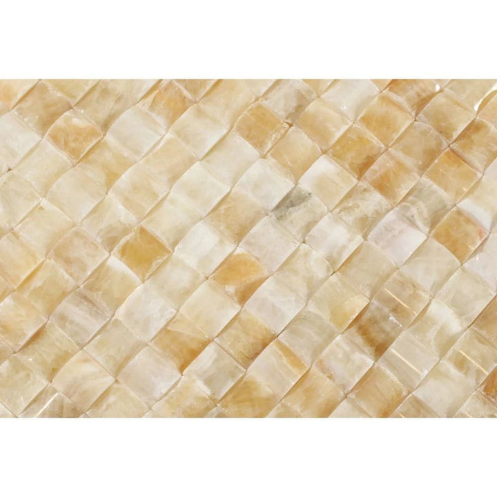 Honey Onyx 3D Pillow Polished Mosaic Tile - TILE & MOSAIC DEPOT
