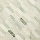 Ming Green Icelandic Marble Picket Mosaic Tile