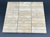 Cappuccino Marble 1X4 Stacked Polished Mosaic Tile - TILE & MOSAIC DEPOT