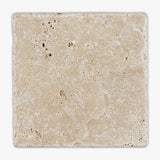 Ivory Travertine 4x4 Tumbled Tile (Clearance) - TILE & MOSAIC DEPOT