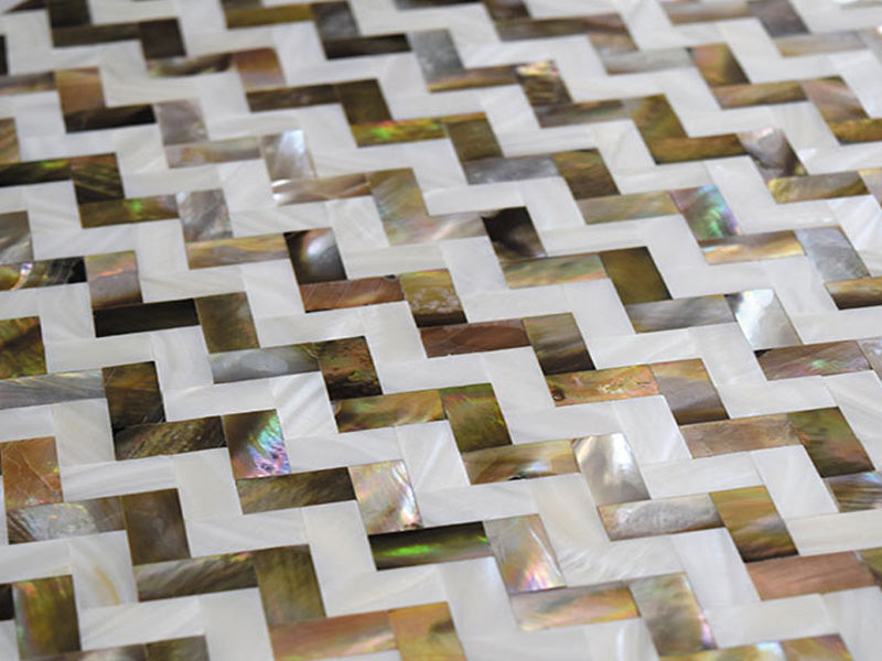 Tile Shell Inlays JEWELS OF THE SEA INLAY shell Mosaic Tile | TILE & MOSAIC DEPOT
