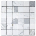 2x2 Statuario Marble Mosaic Tile Polished (Clearance)