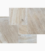 Malibu (Cream Silver) Travertine 3cm 6x12 Tumbled Paver - TILE & MOSAIC DEPOT