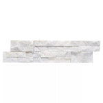 Glacier White Marble 6x24 Stacked Stone Ledger Panel - TILE & MOSAIC DEPOT