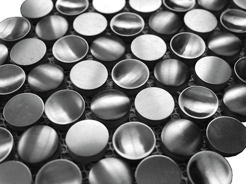 METALLICO SHAPED METAL CIRCLE metal Mosaic Tile - TILE & MOSAIC DEPOT