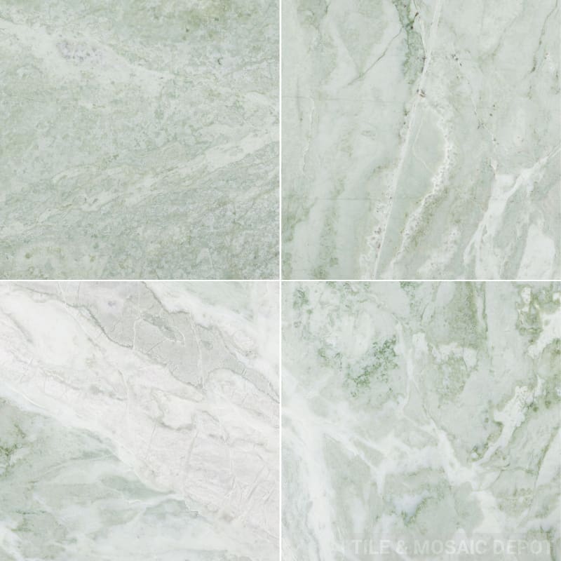 Ming Green Marble 12x12 Honed Tile - TILE & MOSAIC DEPOT