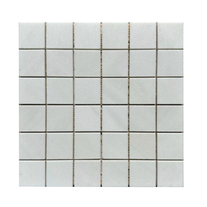 Mont Blanc Serena White Marble 2X2 Honed Mosaic Tile - TILE & MOSAIC DEPOT