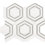 Georama Grigio Polished Hexagon Mosaic Tile - TILE & MOSAIC DEPOT