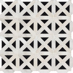 Retro Fretwork Polished Geometric Mosaic Tile - TILE & MOSAIC DEPOT